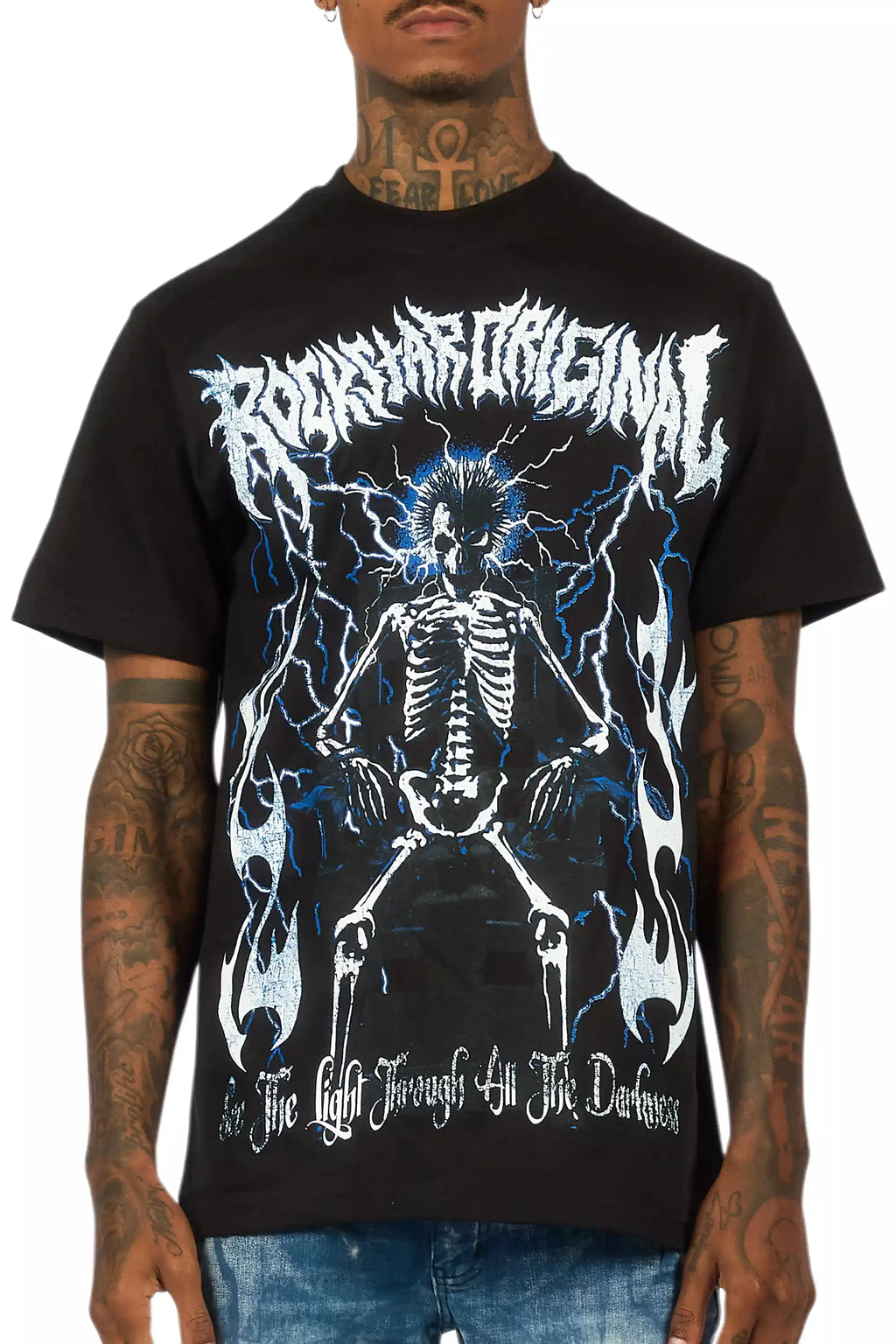 Deathrow Black Oversized Graphic T-Shirt