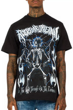 Deathrow Black Oversized Graphic T-Shirt