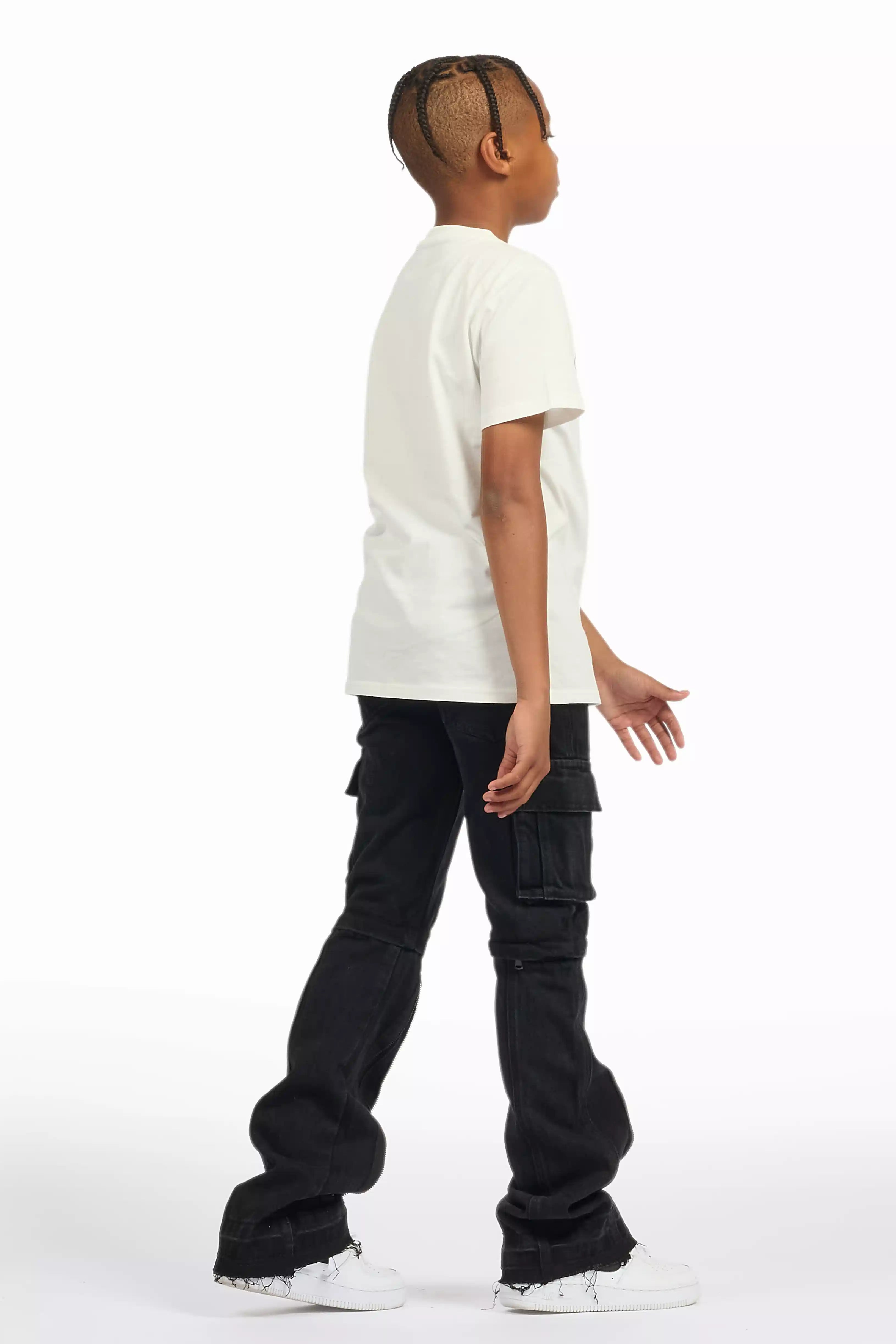 Boys Rupert Black Baggy Fit Jean