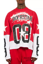 Allstar Red/White Boxy Crop Double Layer Tee