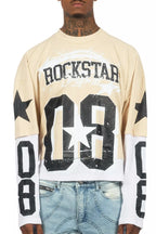 Allstar Beige/Black Boxy Crop Double Layer Tee
