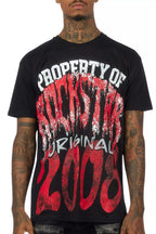 Raezion Black/Red Oversized Graphic T-Shirt