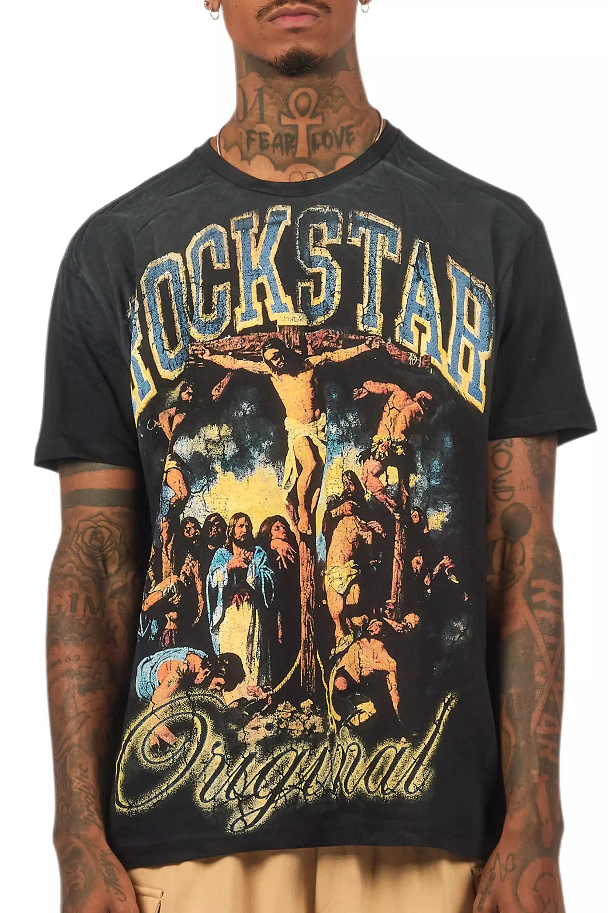 Waller Black Oversized Graphic T-Shirt