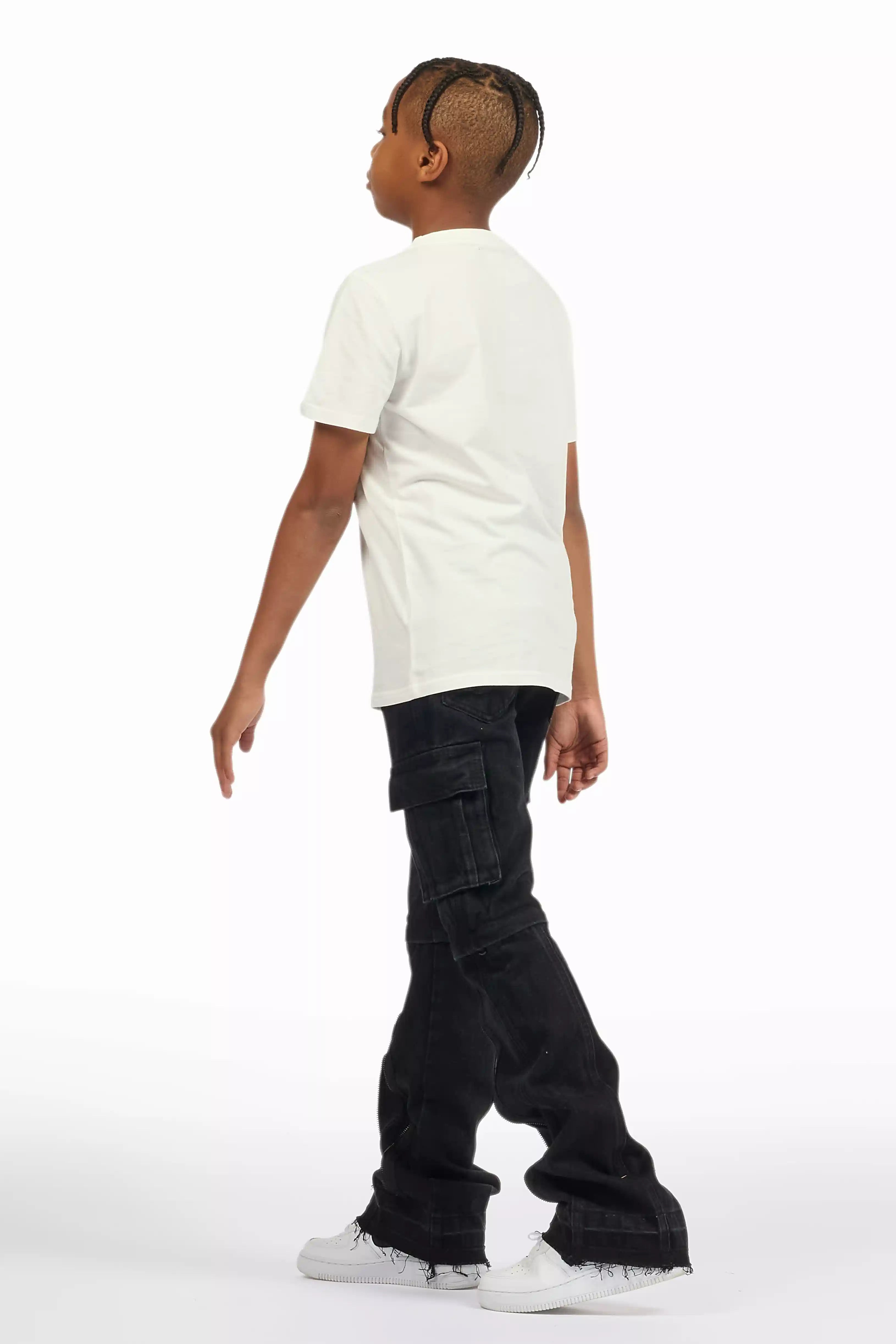 Boys Rupert Black Baggy Fit Jean