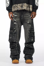 Keylor Washed Black Baggy Fit Jean