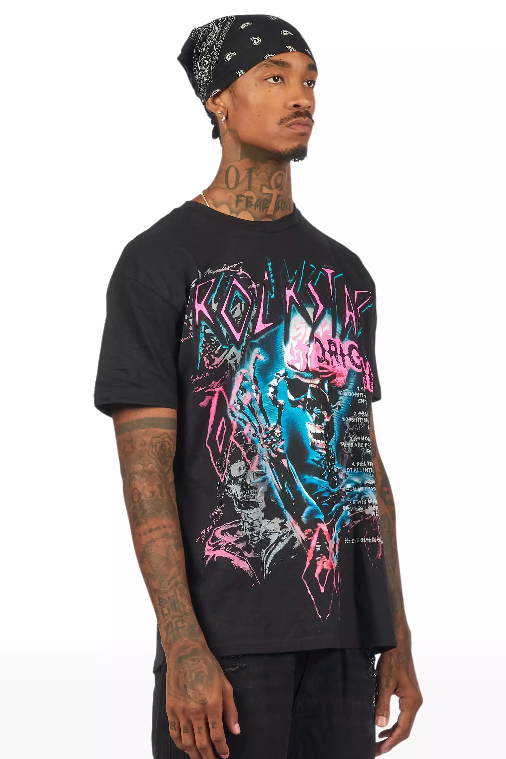 Nox Black/Pink Graphic T-Shirt