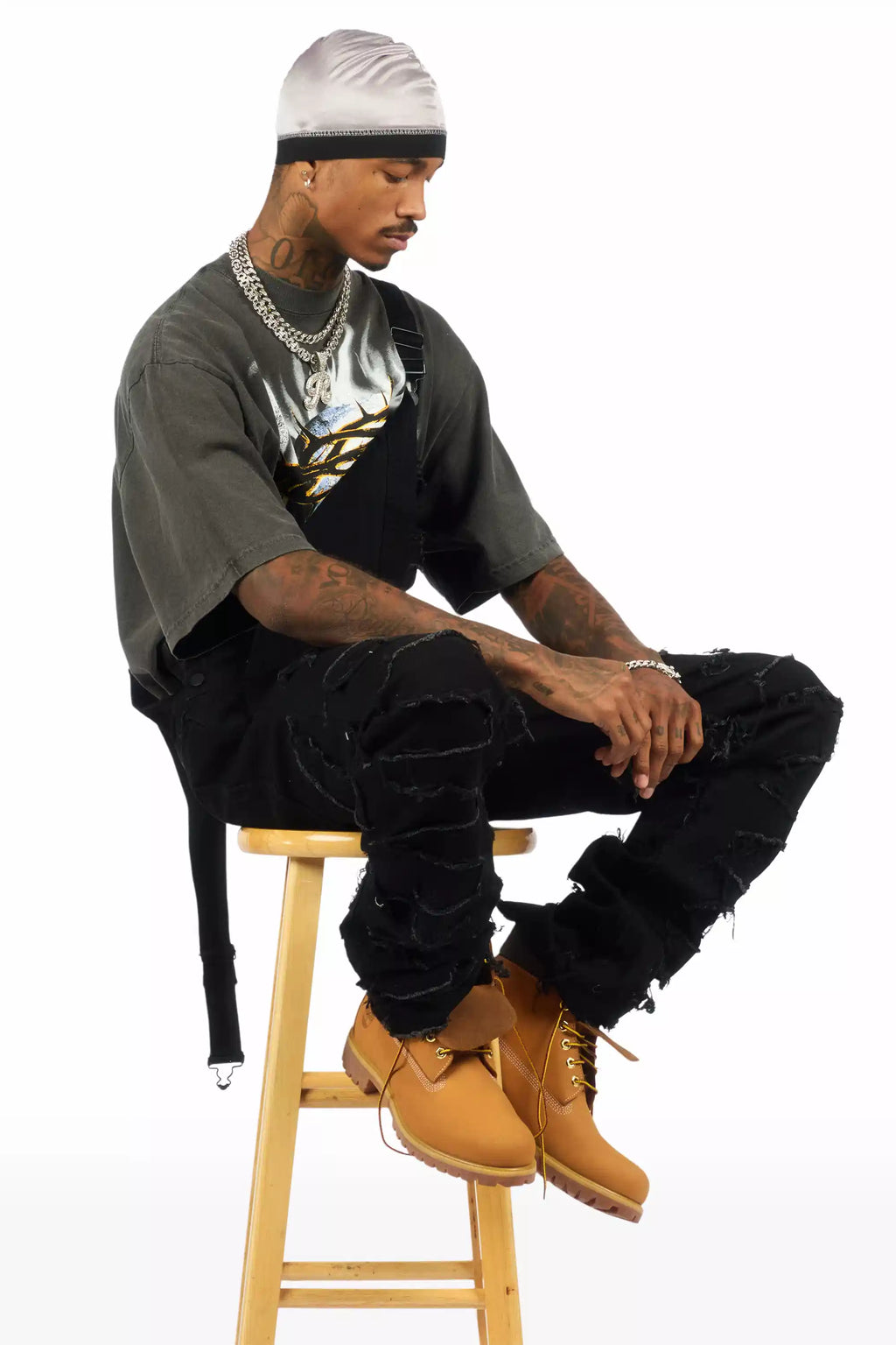 Blaise Charcoal/Multi Oversized Graphic T-Shirt