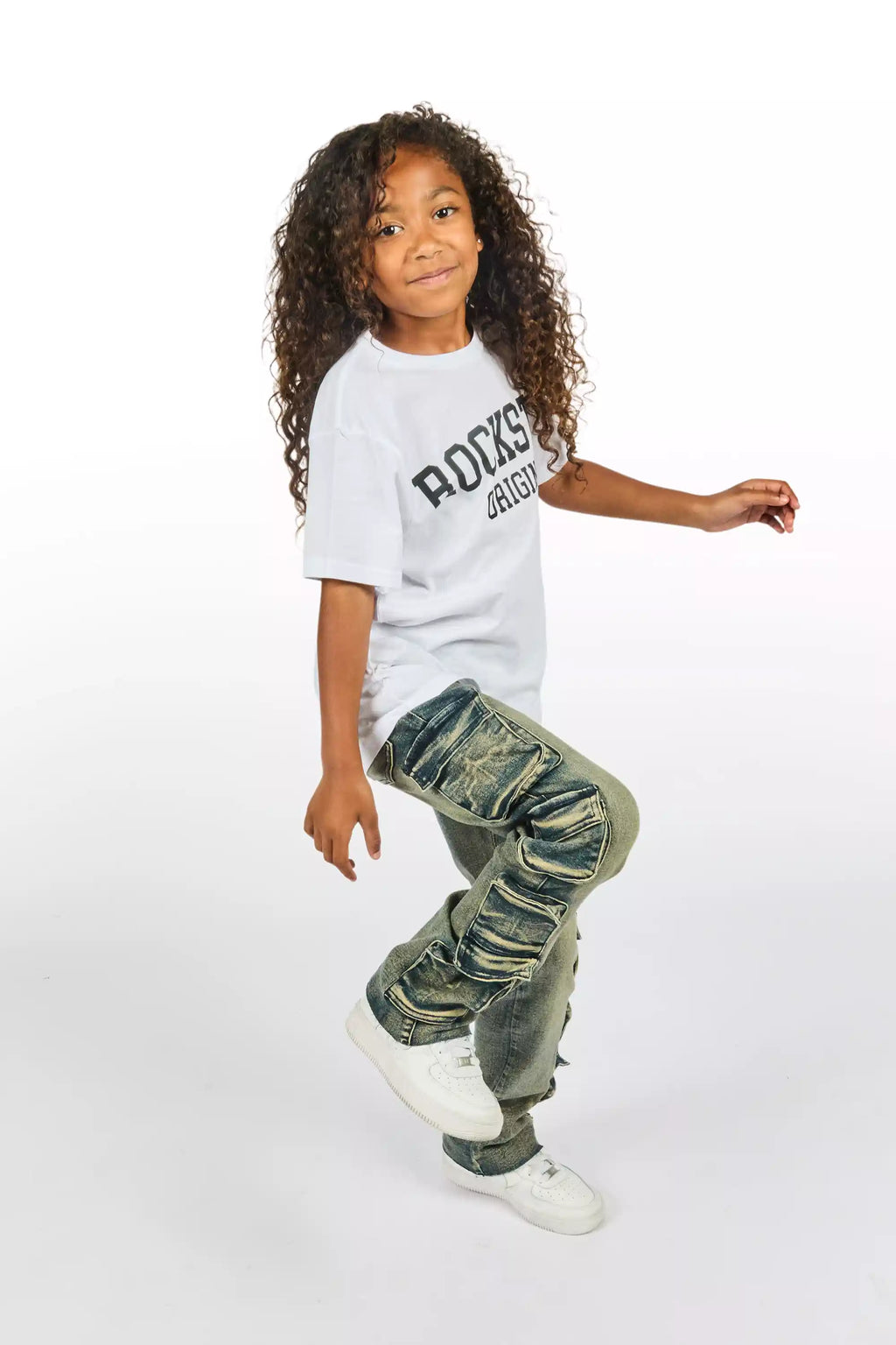 Girls Phoebe Tint Stacked Jean