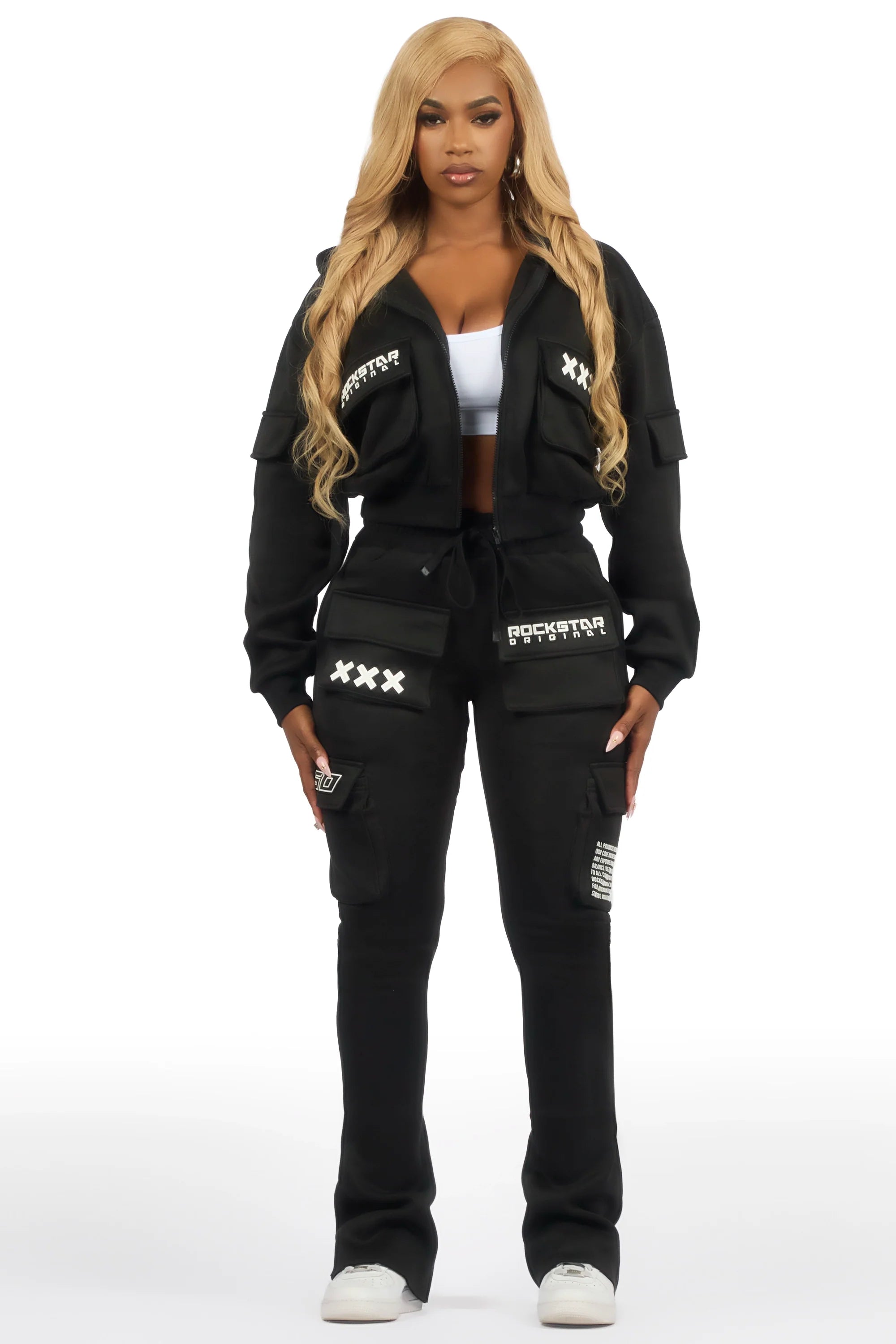 Natanya Black Cargo Stacked Trackset