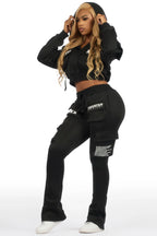 Natanya Black Cargo Stacked Trackset