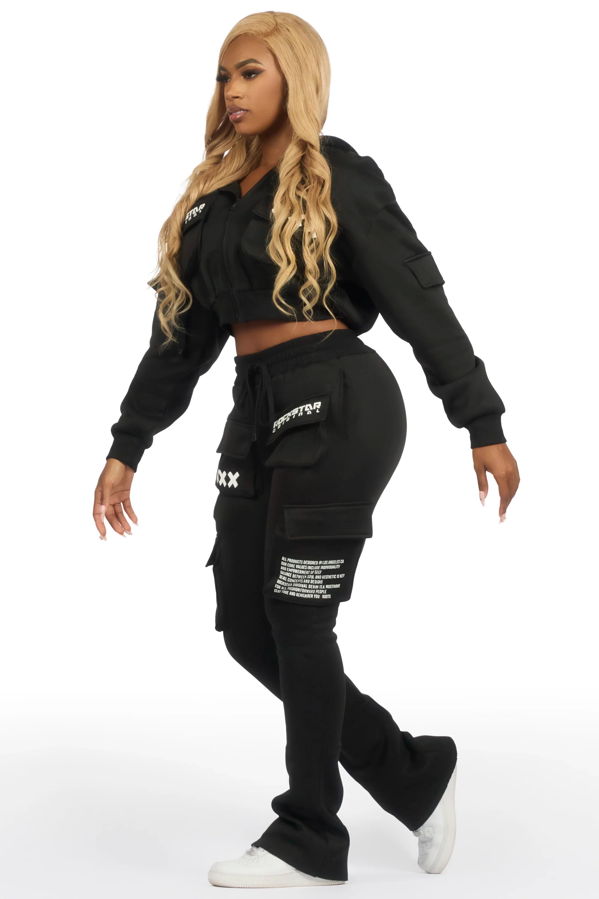 Natanya Black Cargo Stacked Trackset