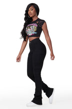 Vixen Black Cargo Super Stacked Jean