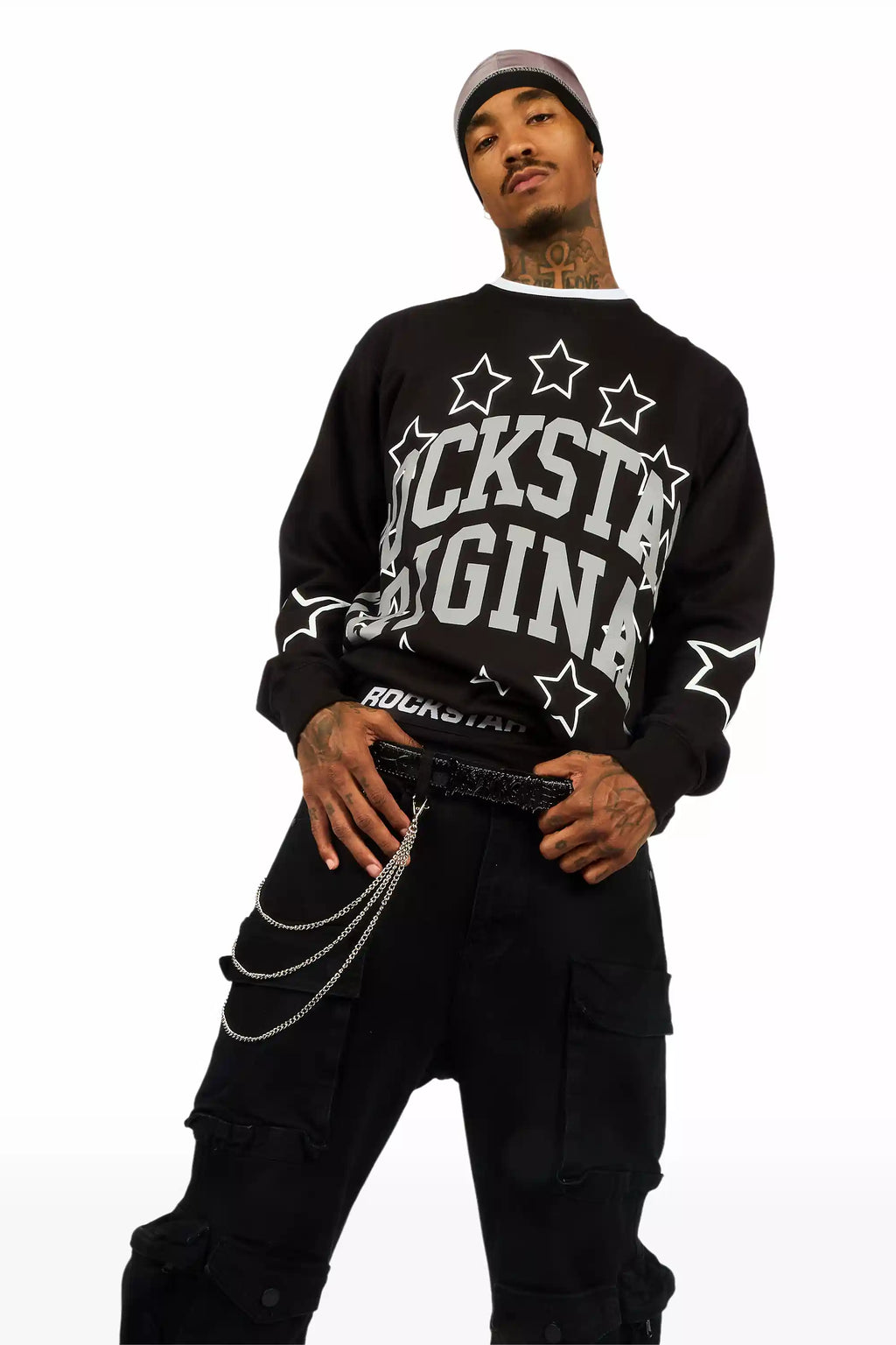 Mahesh Black Baggy Cargo Jean