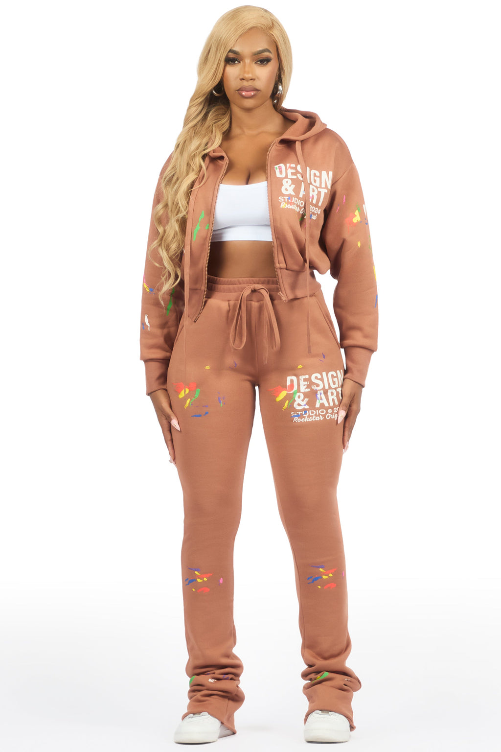 Kristiane Mocha Crop Super Stacked Trackset