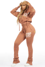 Kristiane Mocha Crop Super Stacked Trackset