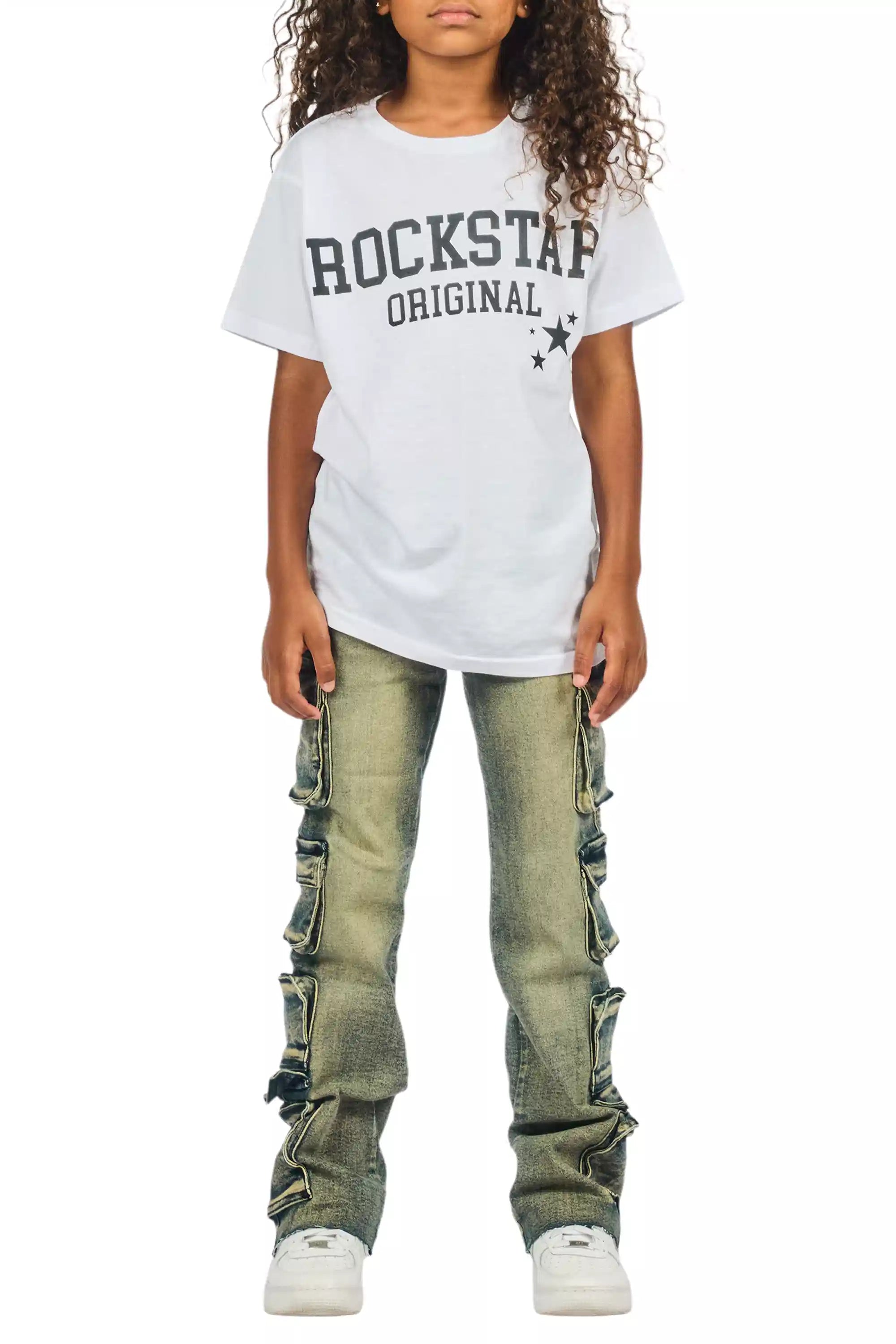 Girls Phoebe Tint Stacked Jean