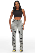 Whitley Grey Stacked Jean