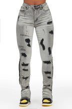 Whitley Grey Stacked Jean