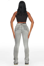 Whitley Grey Stacked Jean