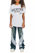 Girls Jaziya Dark Wash Stacked Jean