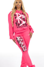 Tanesha Hot Pink Super Stacked Trackset
