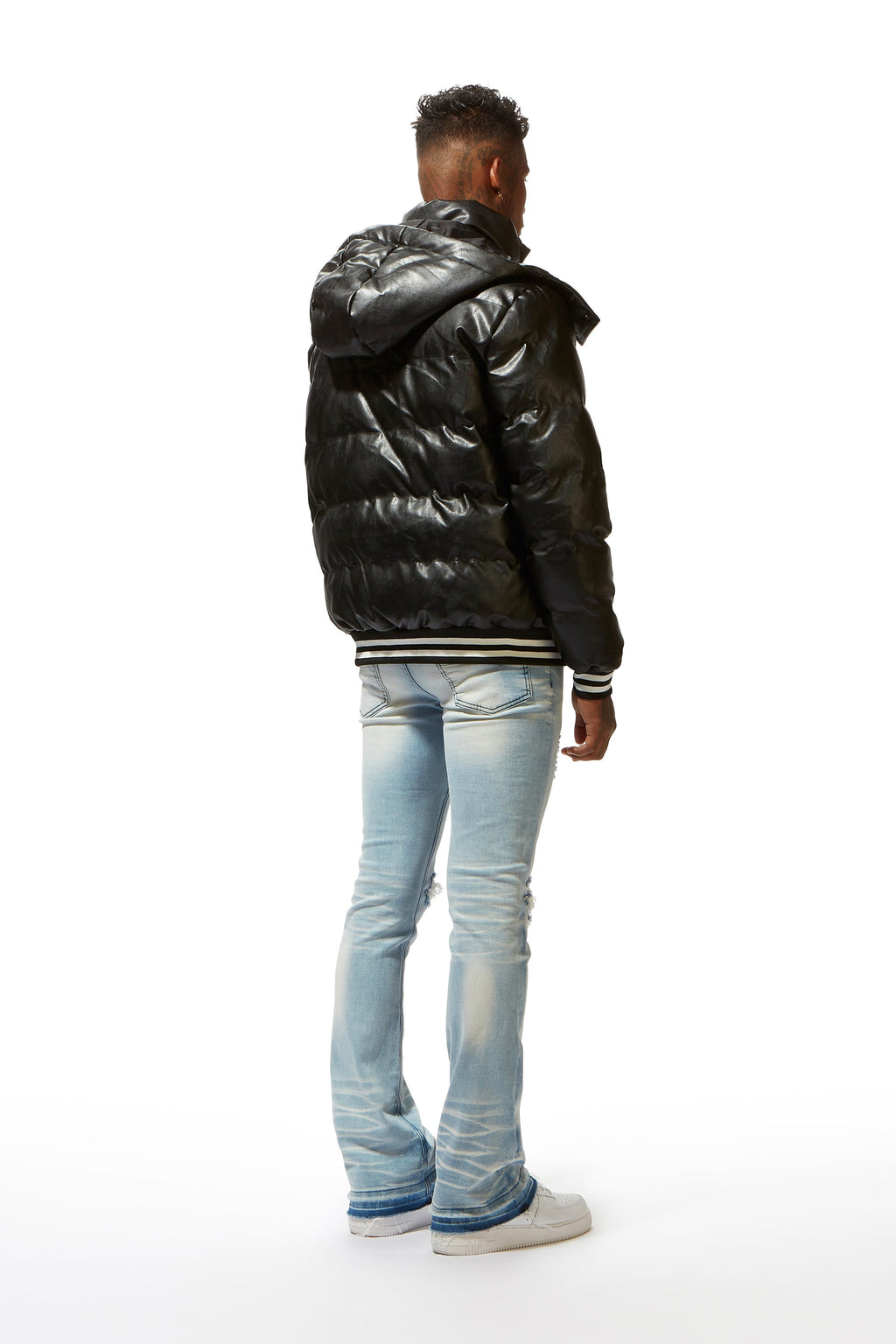 Sir Black Graphic Puffer Jacket