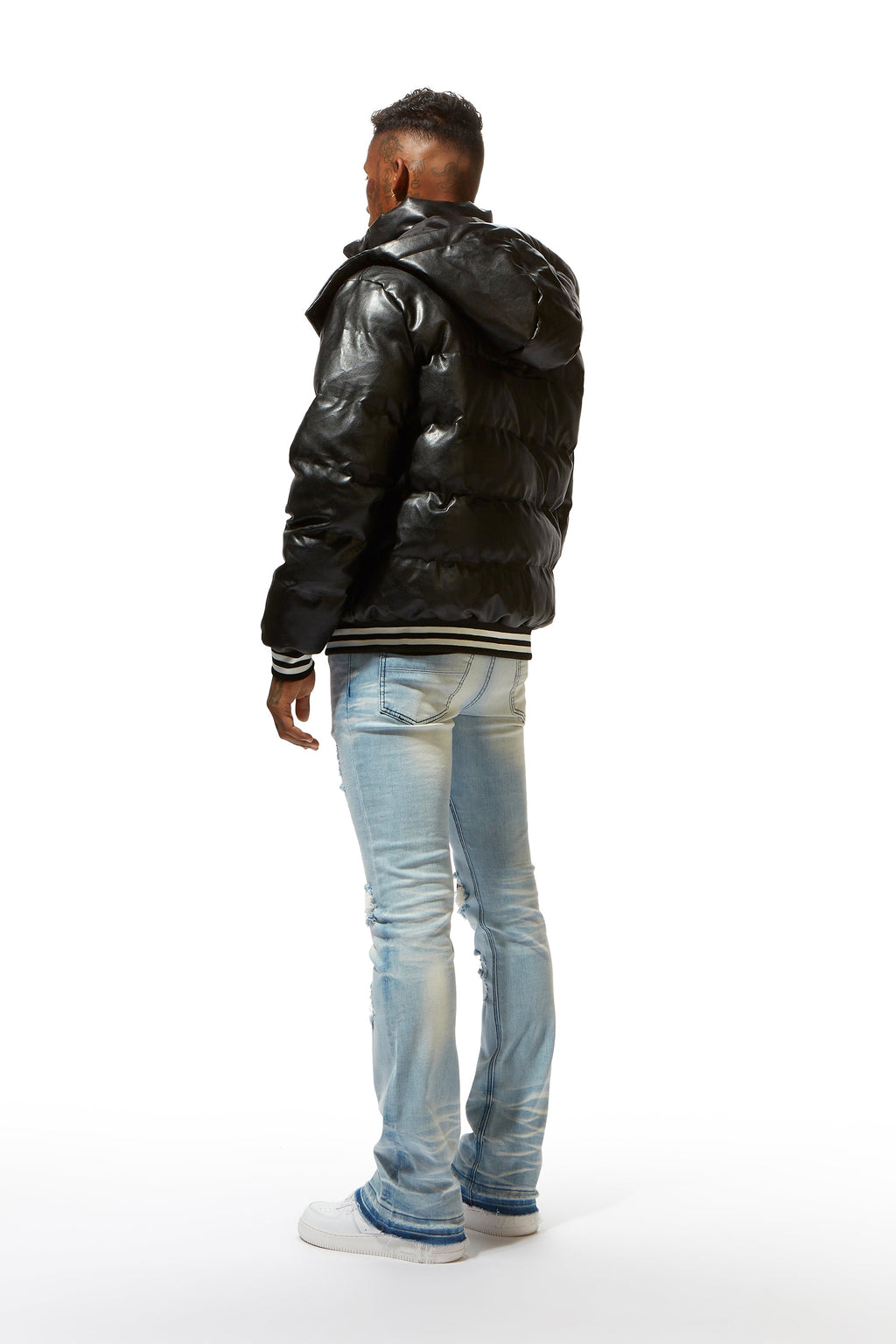 Sir Black Graphic Puffer Jacket