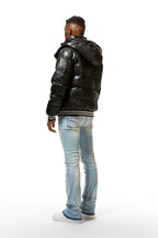 Sir Black Graphic Puffer Jacket