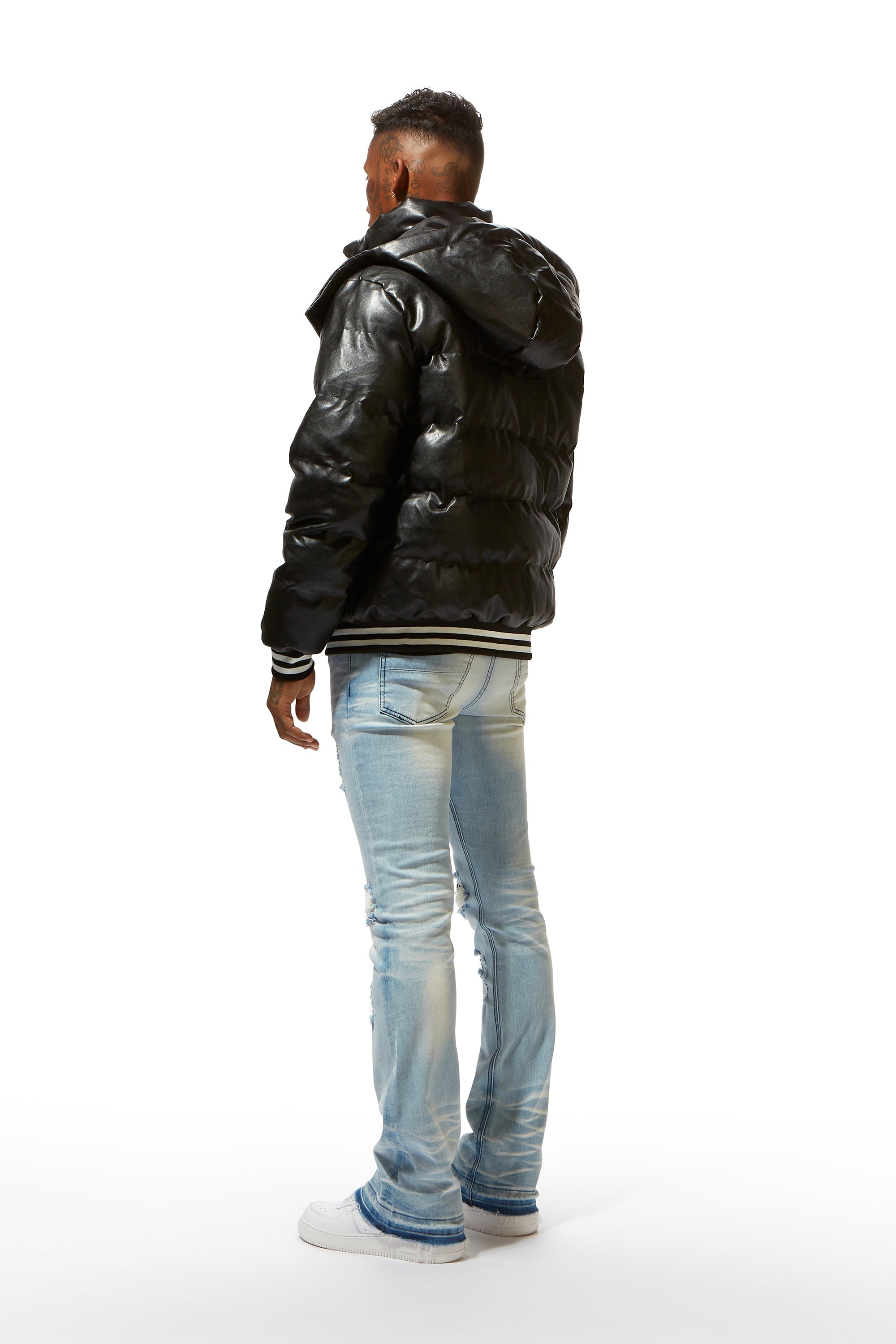 Sir Black Graphic Puffer Jacket