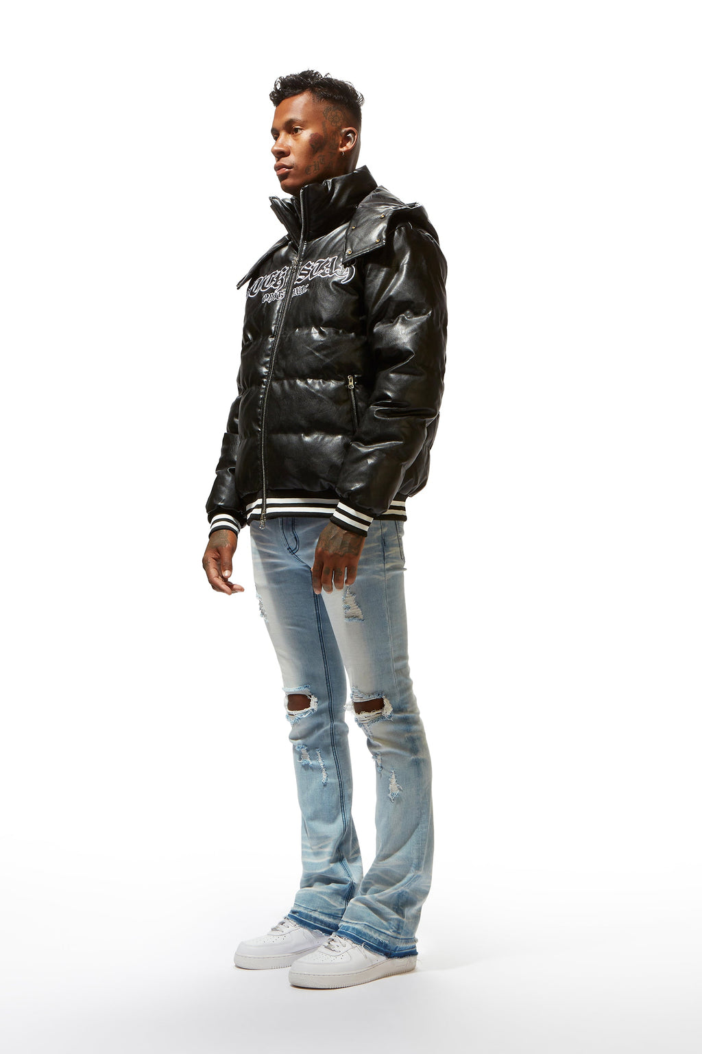 Sir Black Graphic Puffer Jacket