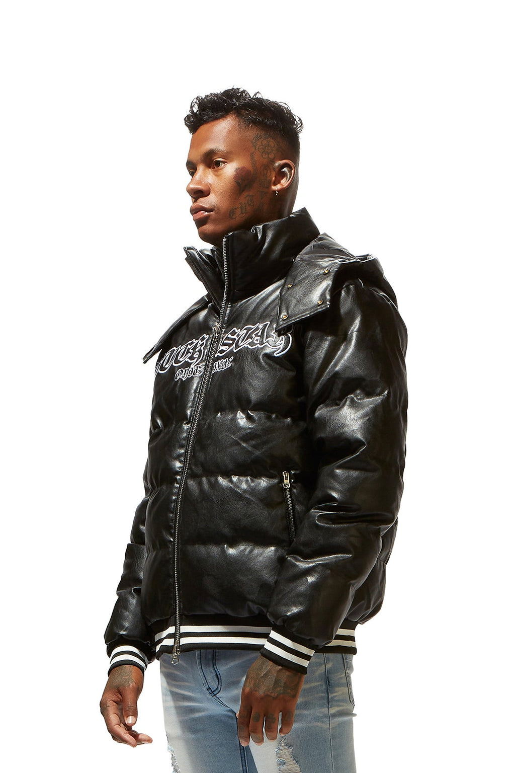 Sir Black Graphic Puffer Jacket
