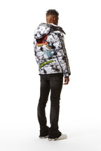 Giovan Puffer Jacket- Blk/Wht