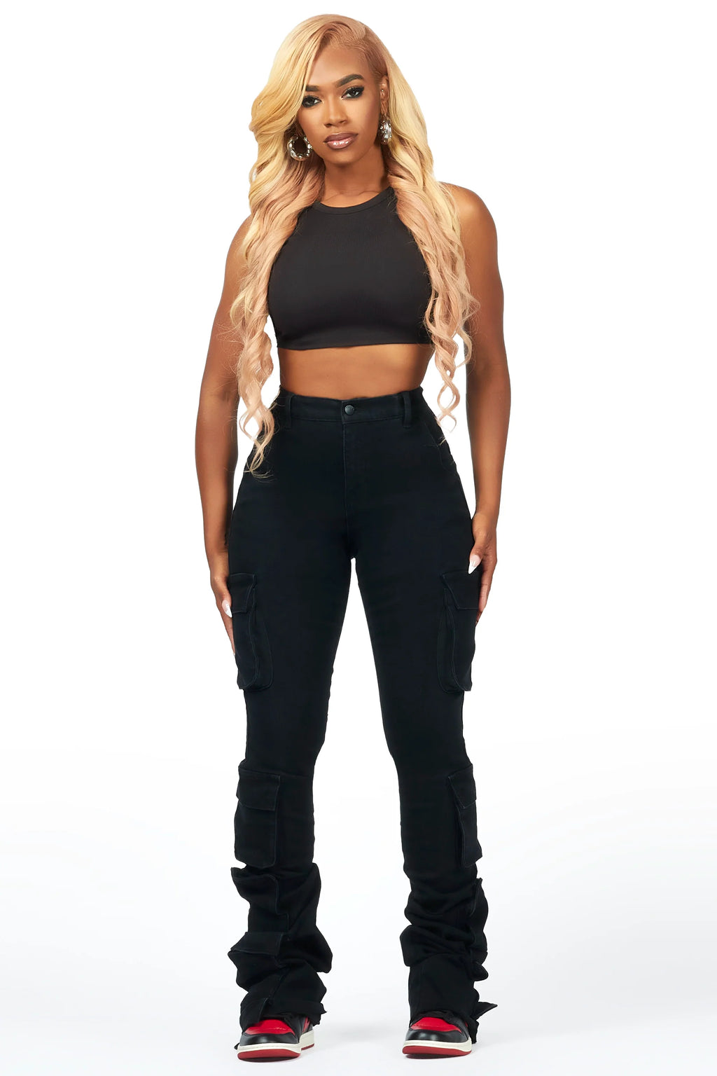 Phoebe Black Super Stacked Jean