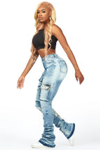 Teresa Light Wash Super Stacked Jean