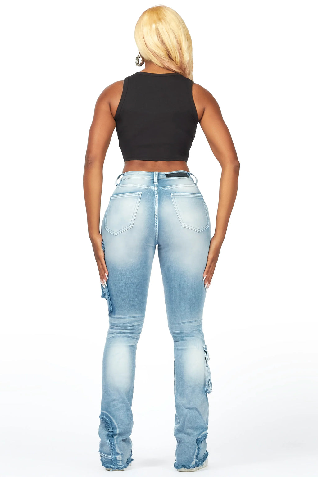 Kambry Blue Stacked Flare Jean