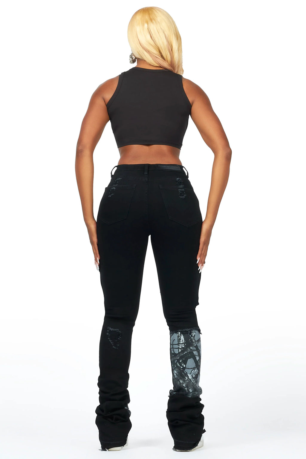 Teresa Black Super Stacked Jean