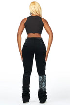 Teresa Black Super Stacked Jean