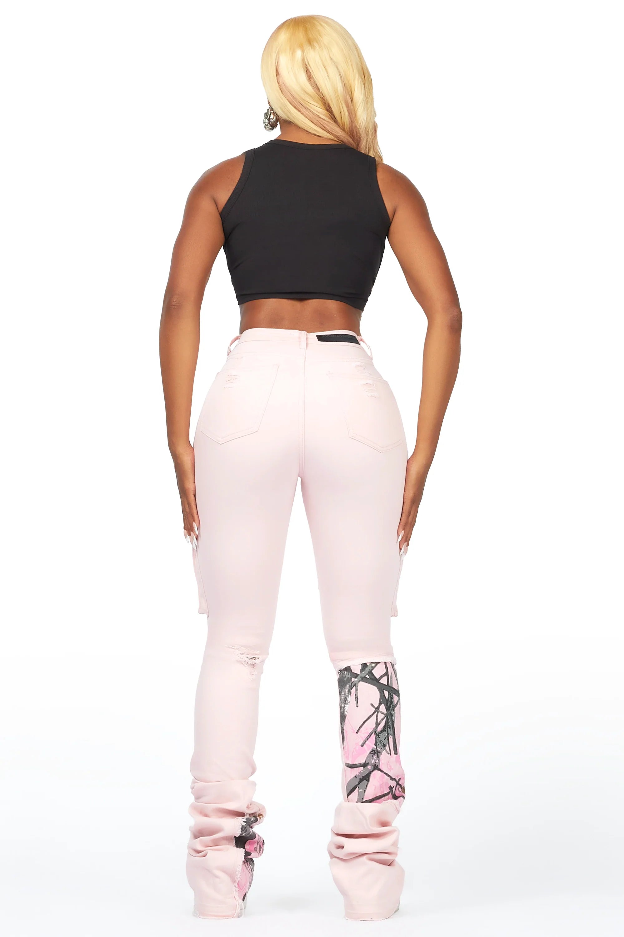 Teresa Pink Super Stacked Jean