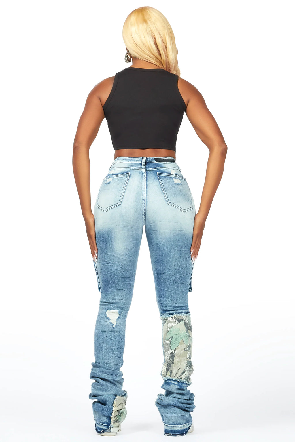 Teresa Light Wash Super Stacked Jean