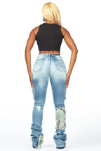 Teresa Light Wash Super Stacked Jean