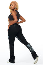 Teresa Black Super Stacked Jean