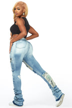 Teresa Light Wash Super Stacked Jean