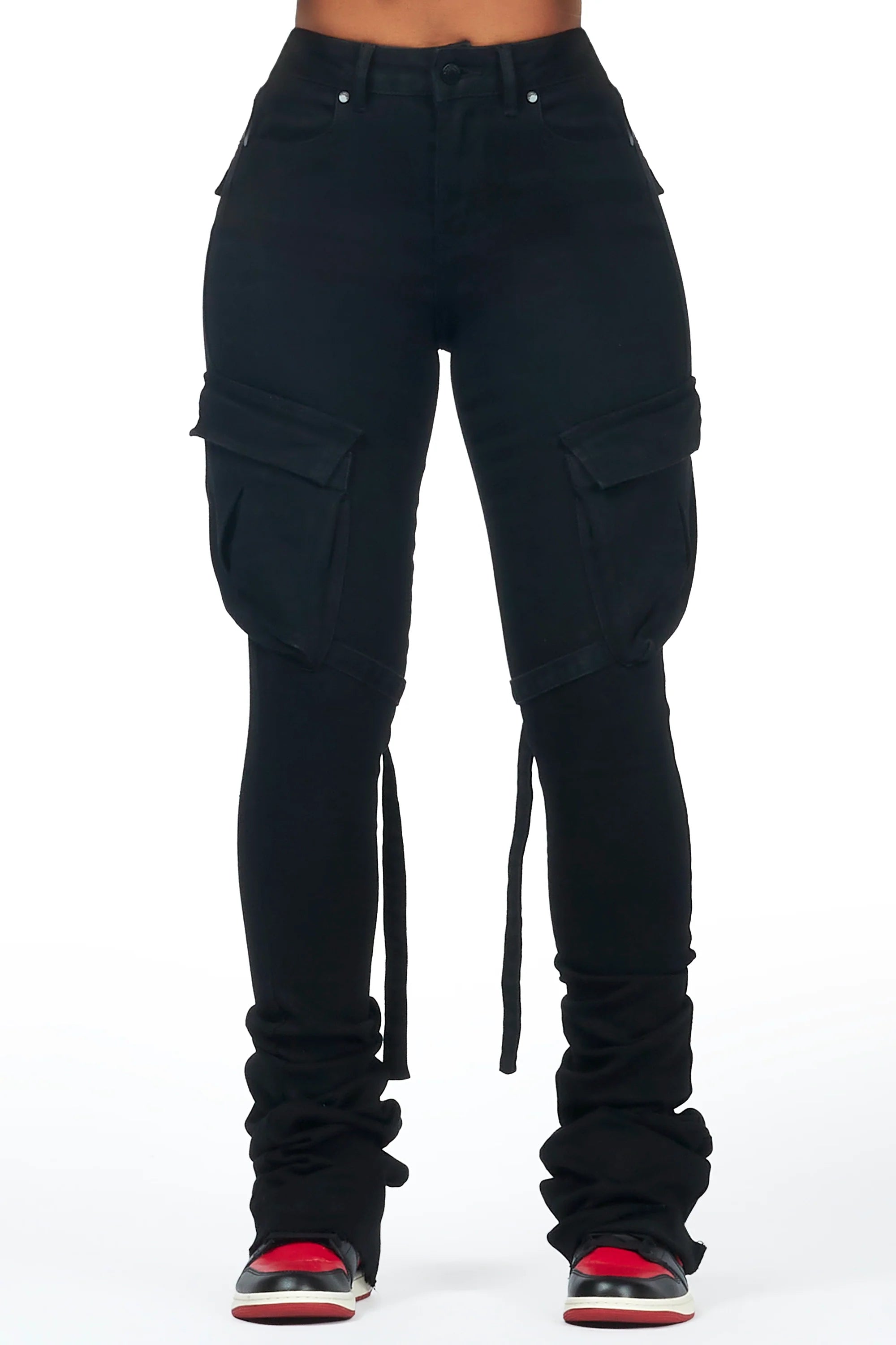 Caitlin Black Cargo Super Stacked Jean