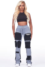 Norika Heather Grey Stacked Track Pant