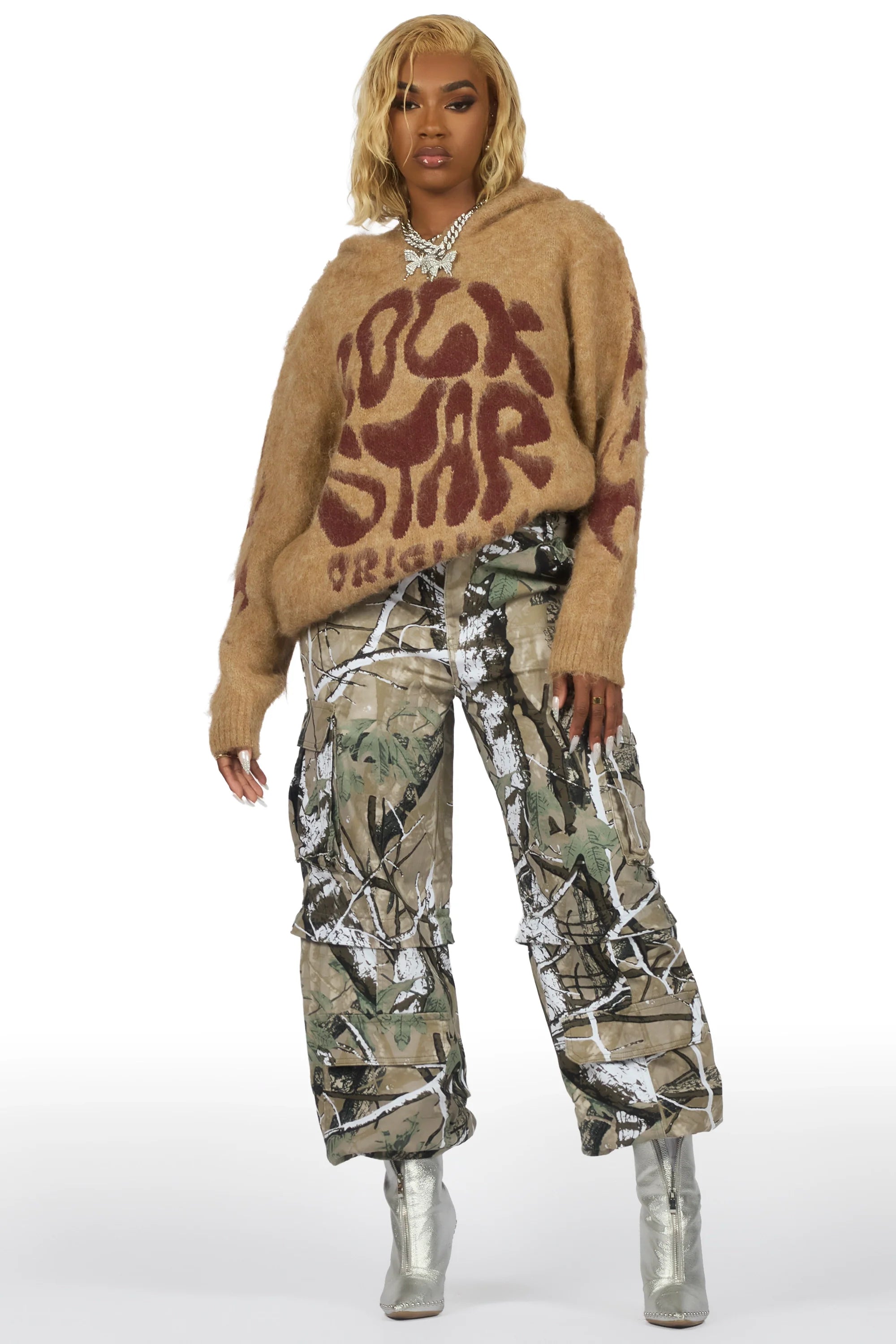 Precious Tree Camo Baggy Stacked Jean