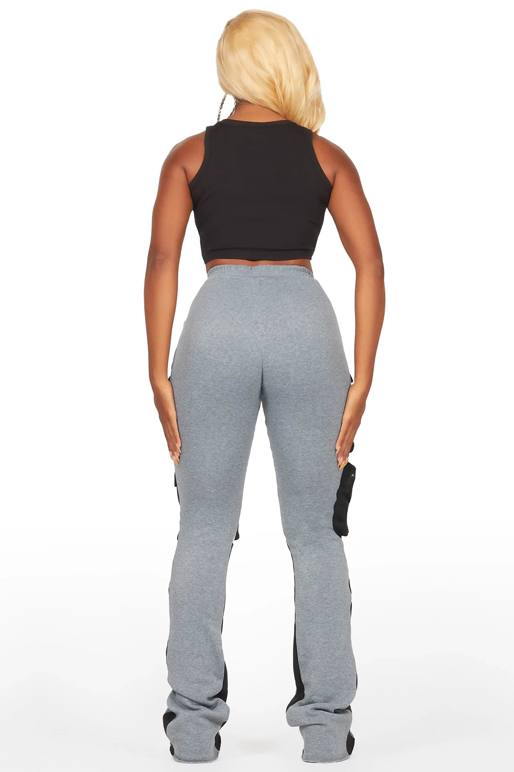 Norika Heather Grey Stacked Track Pant