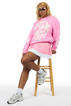 Alaiyh Pink/White Skirt Set