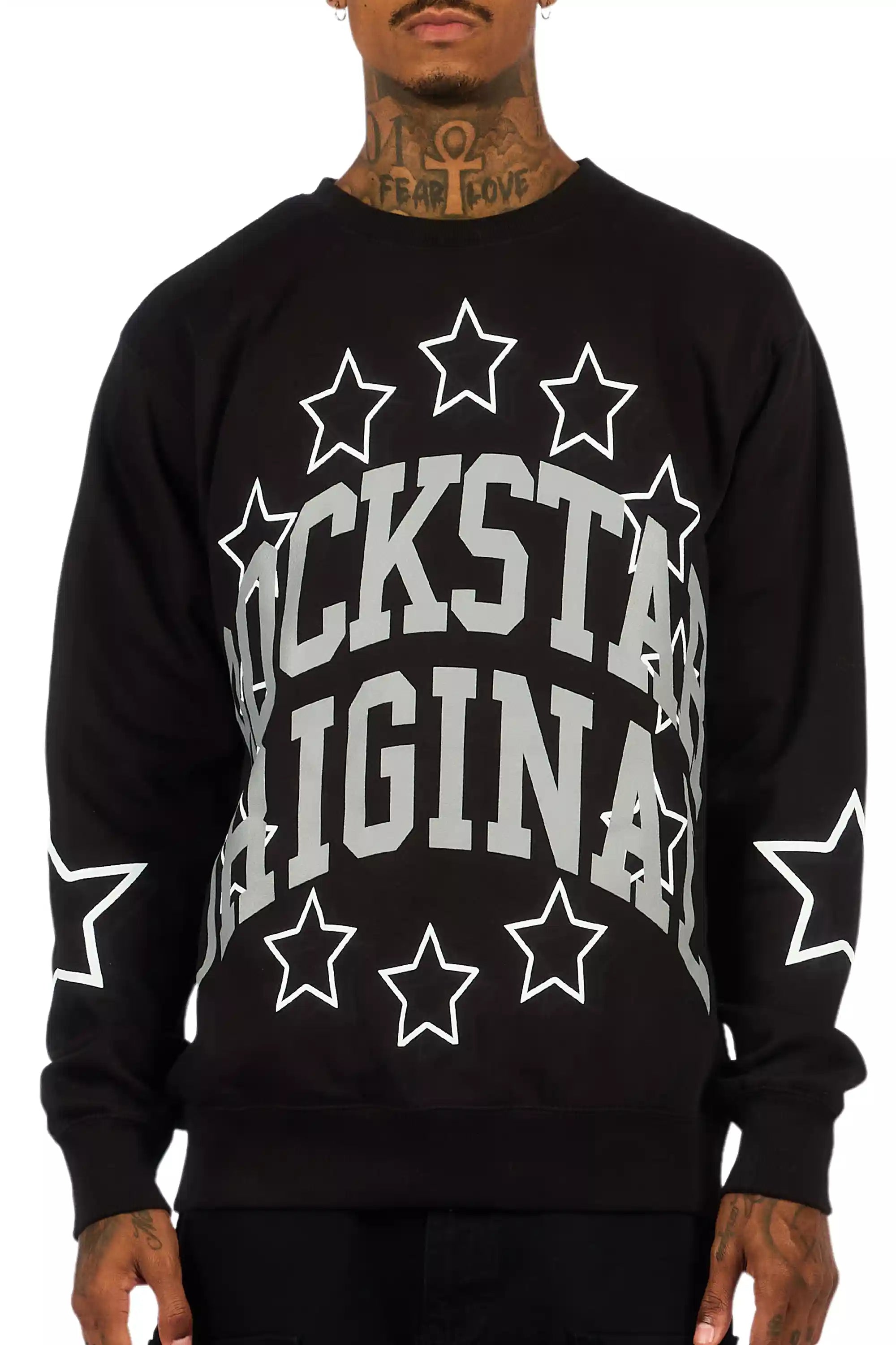 Boe Black Graphic Crewneck Sweatshirt