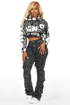 Dareece Black Faux Leather Jacket