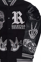 Boys Vidar 2.0  Black Varsity Jacket